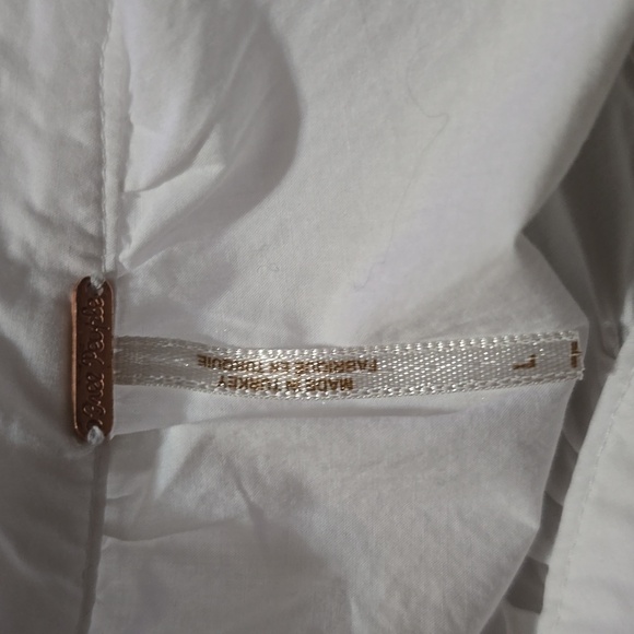 Free People Hey Baby Hi-Low Oversize Top 100% Cotton Size LARGE #OB658371 - Picture 5 of 15